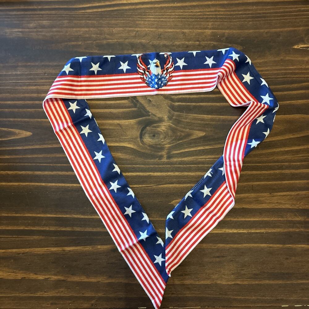 Country Flag Tie Headband National Flag, Breathable Sweatband American Eagle b